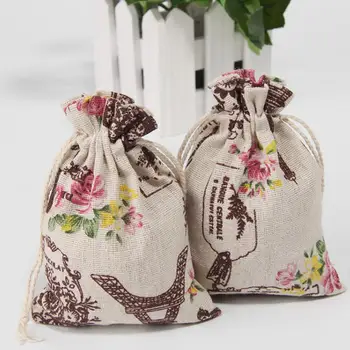 

20PCS Cotton Bag 10x14CM Storage Bag Fashionable Soft Drawstring Pouch Environmentally Friendly Gift Bag