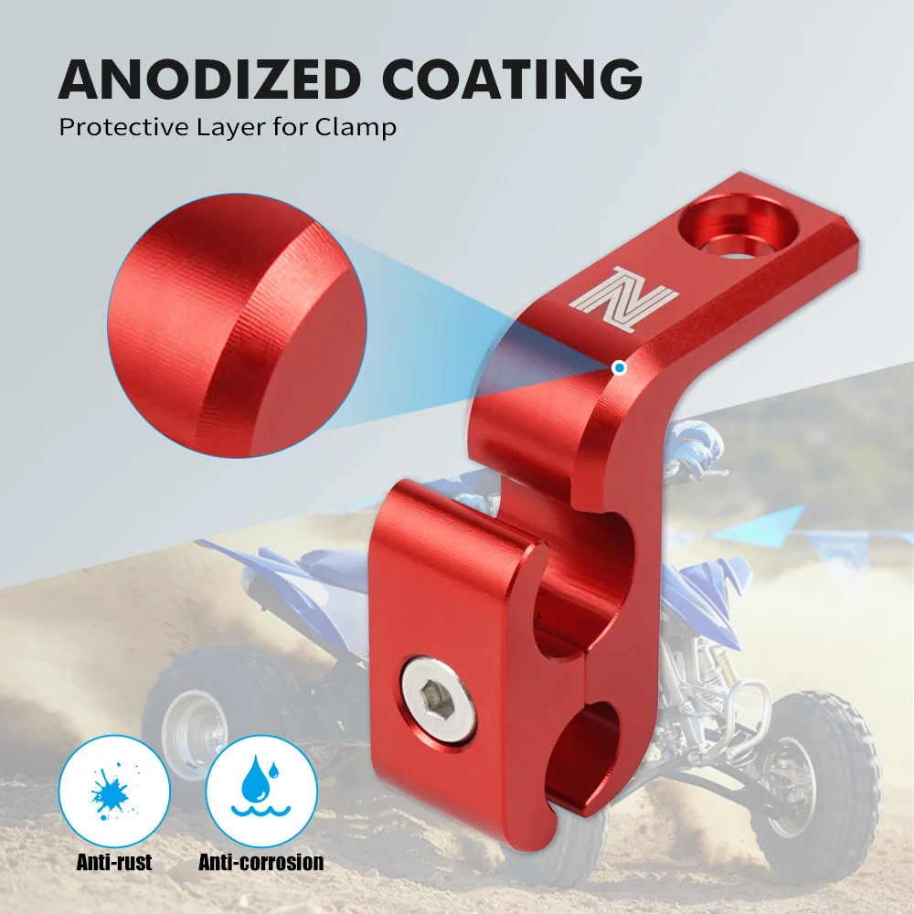 For Yamaha RAPTOR 700 NICECNC Front Brake Line Hose Guide Clamp Holder For Yamaha RAPTOR 700 700R GYTR EDITION SPECIAL EDITION