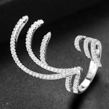 

GODKI 2019 Charm Trendy Angel Wing Statement Stacks Rings for Women Cubic Zircon Finger Rings Beads Ring Boho Beach Jewelry
