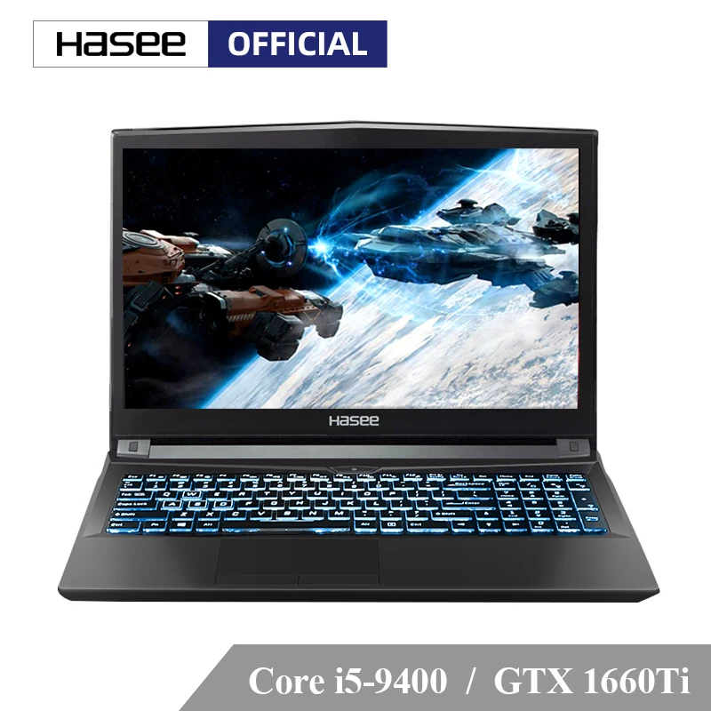 Ноутбук Hasee ZX7 CT5DA для игр (Intel Core I5 9400 + GTX 1660Ti/8GB RAM/512G SSD/15 6 &quotIPS/RGB клавиатура с