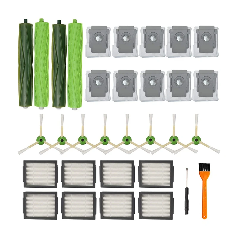Replacement Parts For Irobot Roomba I7 I7+ I8 I3 I6+ Plus E5 E6 E7 Vacuum Brush HEPA Filters Edge-Sweeping Brushes Bags | Бытовая