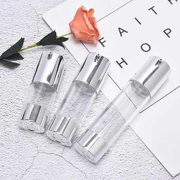 

15/30/50 ml Vacuum lotion Bottle Plastic Transparent Empty Portable Shampoo Split Bottle