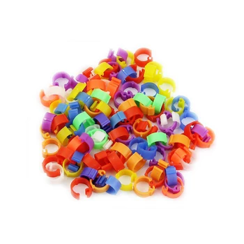

100pcs Accessories Home Plastic 8mm Durable Garden Practical Bird Supplies Random Color Universal Ring