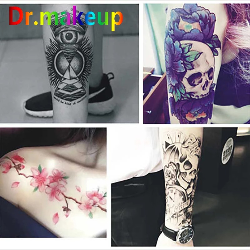 

Dr.makeup Temporary Tattoo Sticker Eye Clock Skull Geometric Animals Flower Pattern Fake Tattoo Body Art Painting Accessories