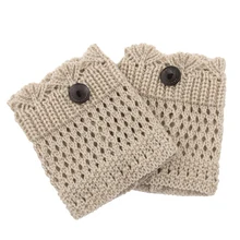 Горячая Распродажа, женские зимние гетры, акрил, шерсть, вязанные носки для обуви, манжеты