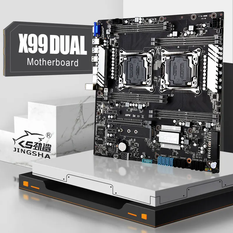 JINGSHA X99 Dual CPU motherboard LGA 2011-3 motherboard USB3.0,10 ...