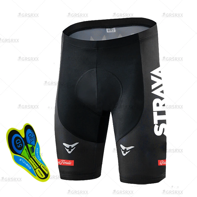 STRAVA ciclismo pantalones cortos de los hombres pantalones cortos de verano anti-UV MTB bicicleta Shorts medias Pro 5D Gel Pad bicicleta equipo de carreras de desgaste