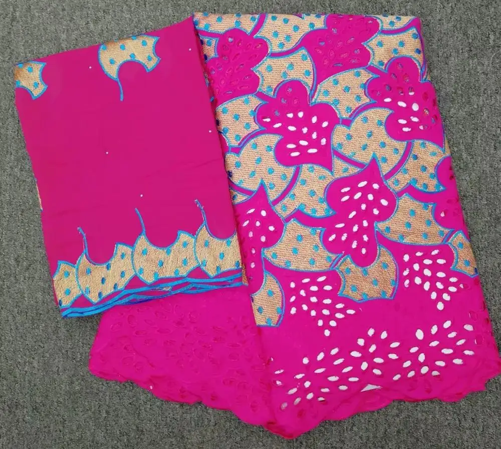 

2019 Latest Swiss African Cotton Lace Fabric High Quality eyelet Swiss Voile Lace In Switzerland for dress F9JUL271