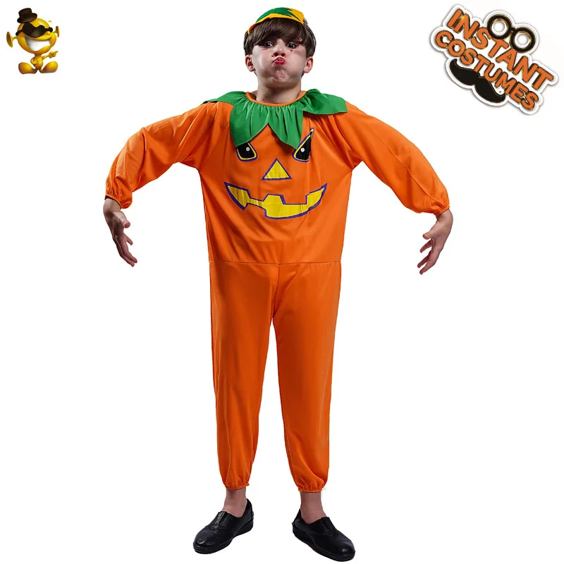 

Halloween Pumpkin Jumpsuit Costume for Kid Holidays Role Play Boy's Pumpkin Cosplay Costumes Clothing