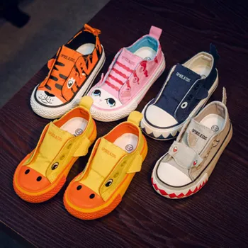 

Fashion Kids Casual Flats Shoes Girls Soft Bottom Cartoon Printed Slip-on Shoes Anti-slippery Hard-wearing Shoes For Boys