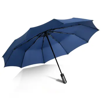 

In Stock Ultra-light Fully Automatic Prevent Wind Rain Three-fold 10 Ribs Foldable Portable Practical Windproof Umbrella