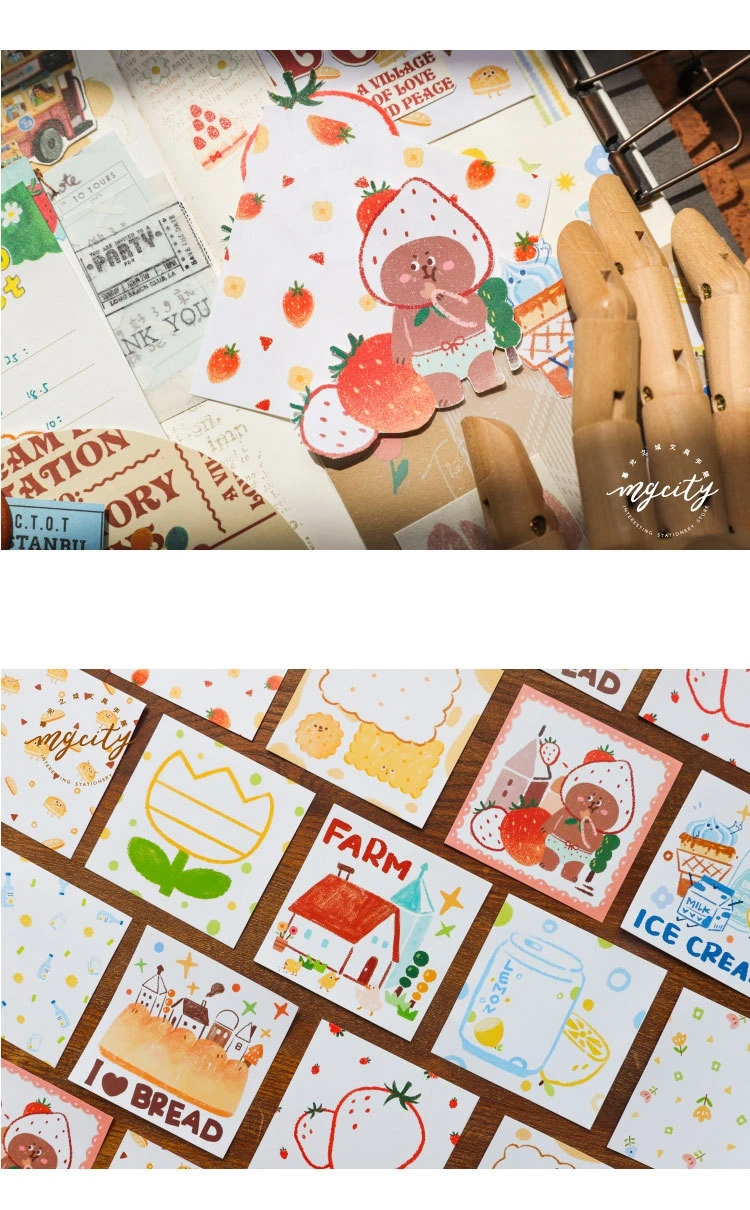 Blue Sky With Bear Series Memo Pad Kawaii Stationery Paper Sticky Notes School Supply Kids Gift Notepad Escolar