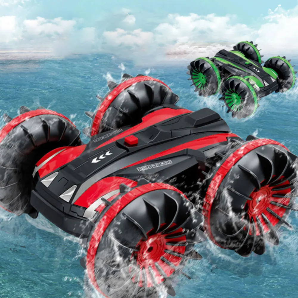 

360 Rotate Remote Control Car RC Stunt Waterproof Driving on Water Land Amphibious Electric for Children Rock Crawler Remote Toy