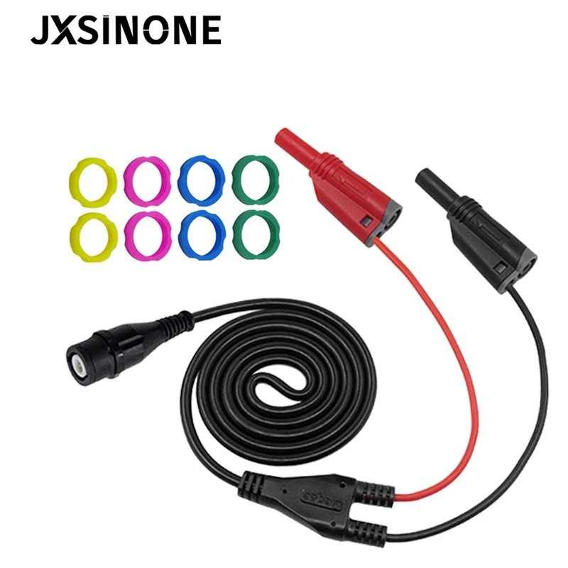 

JXSINONE P1204 BNC штекер к 4 мм безопасный Штабелируемый коаксиальный кабель с банановым штекером осциллограф испытательный провод 120 см