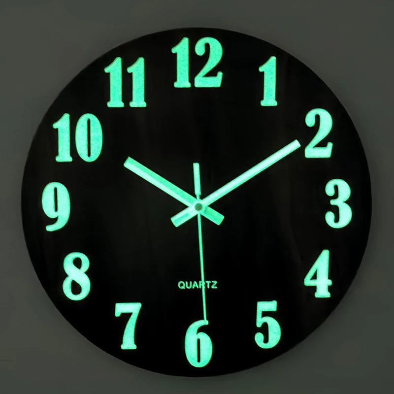 Simple Nordic Wall Clock Silent Minimalist Modern Glowing Clocks Living Room Digital Luminous Wand Klok Home Decor AD50HD | Дом и сад