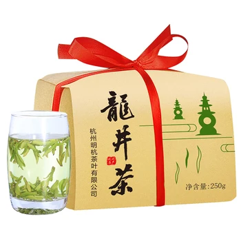 

Natural Dragon Well Chinese Green Tea Loose Leaf Lung Ching XI HU Dragonwell Fresh Tea with Toasty Bean Flavor 250g