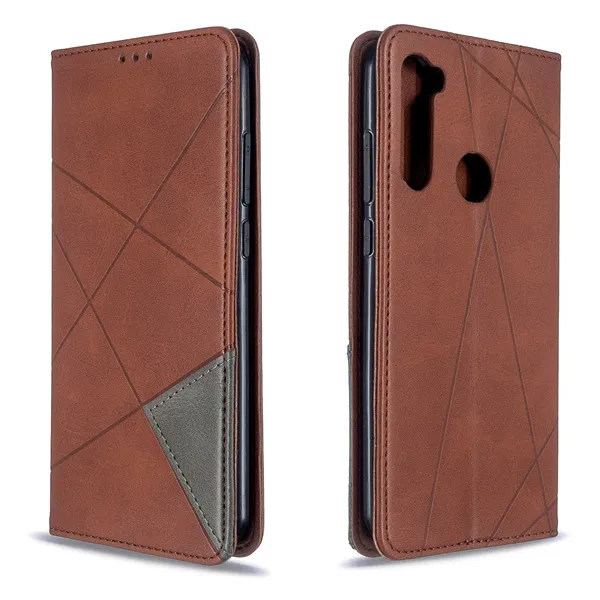 Brown Магнитный кожаный чехол чехлы на для Xiaomi-Redmi-note-8T Redmi note8t Сяоми ксиоми Редми Ноут 8t 8 Роскошный кошелек чехол-книжка на для Xiaomi Redmi note 8t 8 Redmi note8 - Цвет: Brown