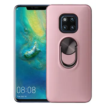 

30pcs/lot For Huawei Nova 5 P20 Pro Rotating Ring Stand Shockproof Magnetic Car Holder Hard Case For Huawei Mate 20 Pro