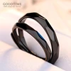 Noble Lover's Rings Real 925 Sterling Silver Rings Black Gold Color Sterling Silver Ring Couple Rings Jewelry Accessories Gift 6