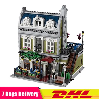 

DHL Expert City Street Parisian Restaurant Model Building Kits Blocks Children Toys Compatible 84010 10243 15010