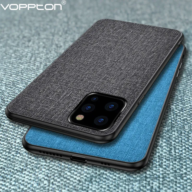 Для iphone 11 pro max чехол для телефона тканевый Жесткий ПК силиконовая рамка задняя