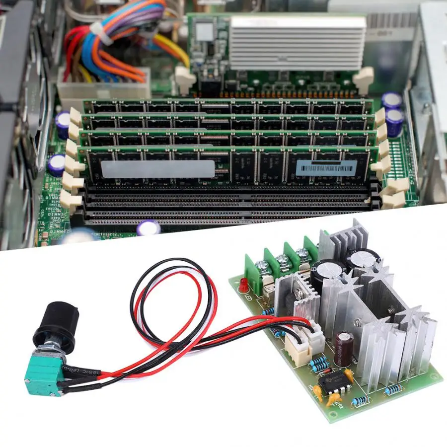 

DC10~60V PWM Motor Speed Controller High Power Motor Speed Regulation Module 0~20A