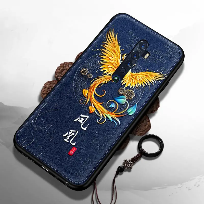 Phoenix Для OPPO Reno 2 Reno чехол 3D рельефная кожа HD рельефный узор противоударный матовый чехол для OPPO Reno2 чехол - Цвет: Phoenix