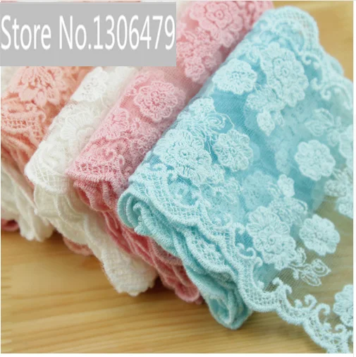 Free Shipping 5yard/lot Refinement Embroidery Lace Fabric Diy Hair Accessory Material Trim12cm Wide RS744 | Дом и сад