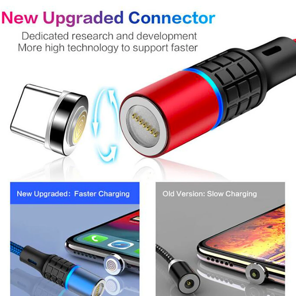 Jetjoy Магнитный Micro USB кабель для samsung Xiaomi usb type C 3A Быстрая зарядка магнит зарядное устройство адаптер Кабели для мобильных телефонов