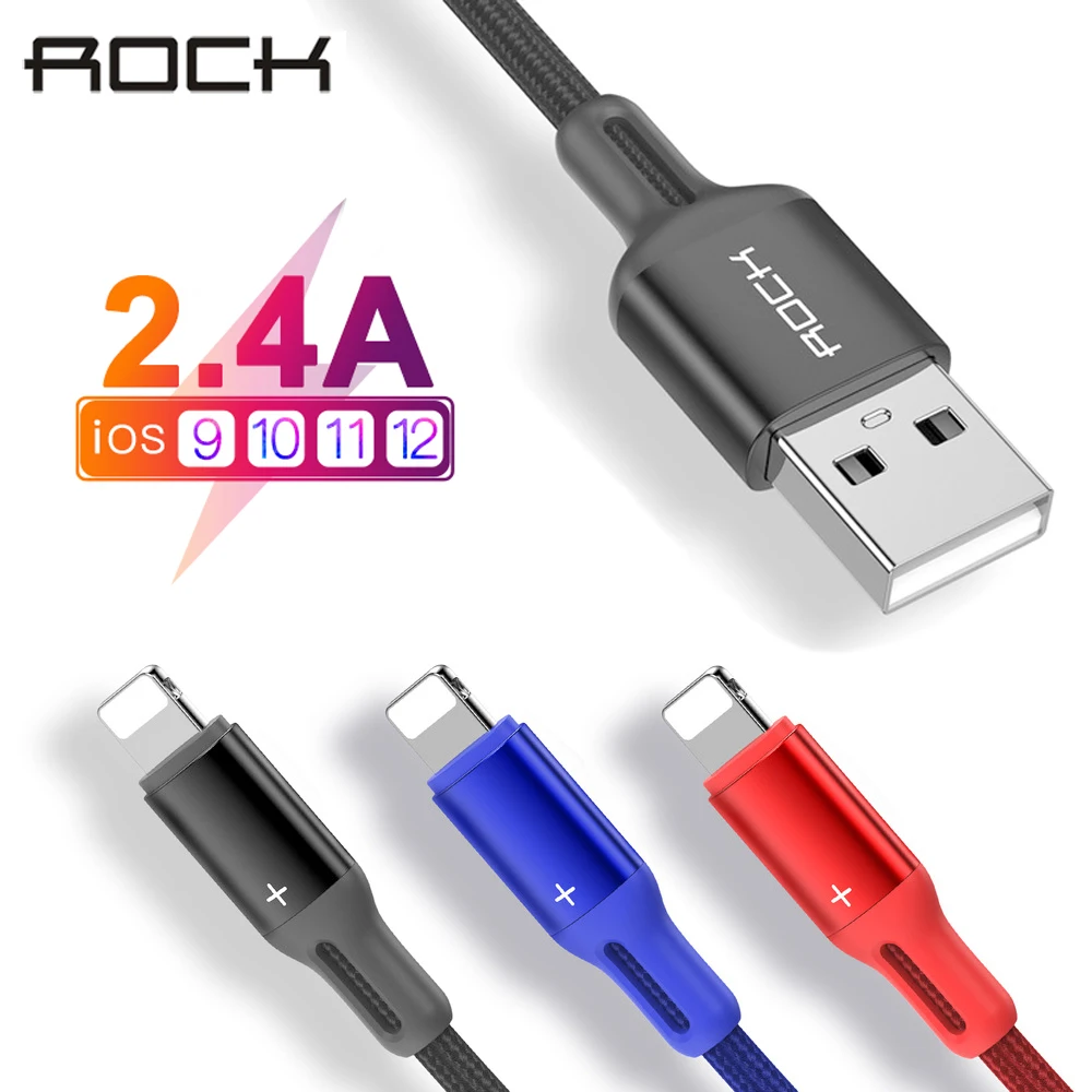 1 м 2 2.4A кабель для быстрой зарядки Apple iPhone Xr X Xs Max 8 7 6 6s Plus зарядное устройство USB