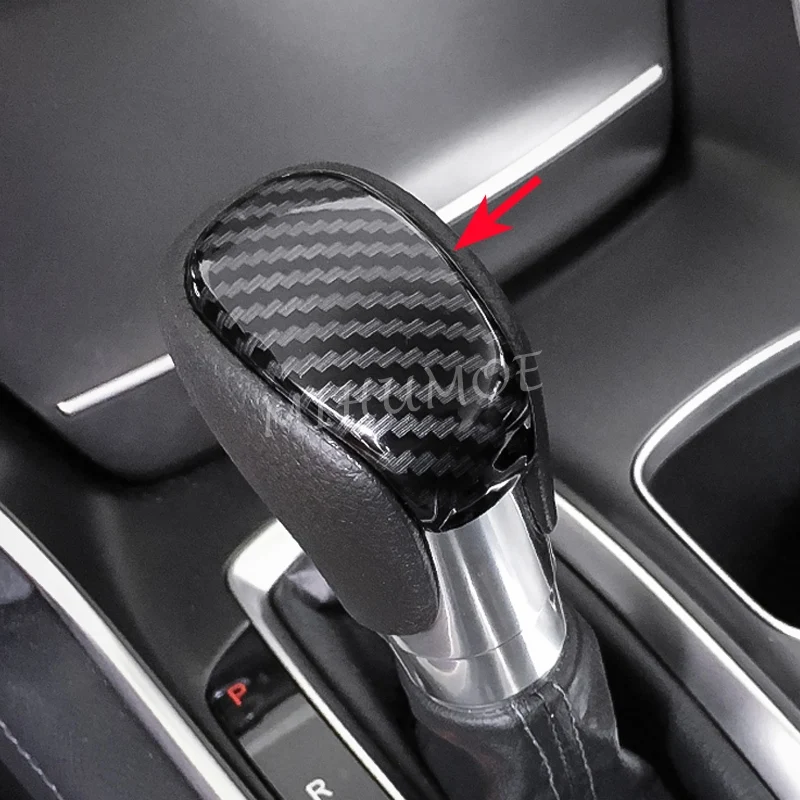 

Gear Shift Knob Trim For Honda Accord 10th 2018 2019 2020 Carbon Fiber Interior Lever Accessories