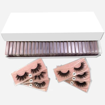

3d Mink Lashes in Bulk Mink Eye Lashes Wholesale False Eyelashes Packaging Box Pink Bottom Lash Vendors