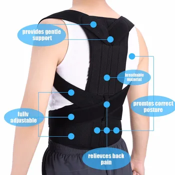 

Orthopedic Posture Corrector Corset Back Posture Brace Clavicle Support Stop Slouching and Hunching Adjustable Back Trainer