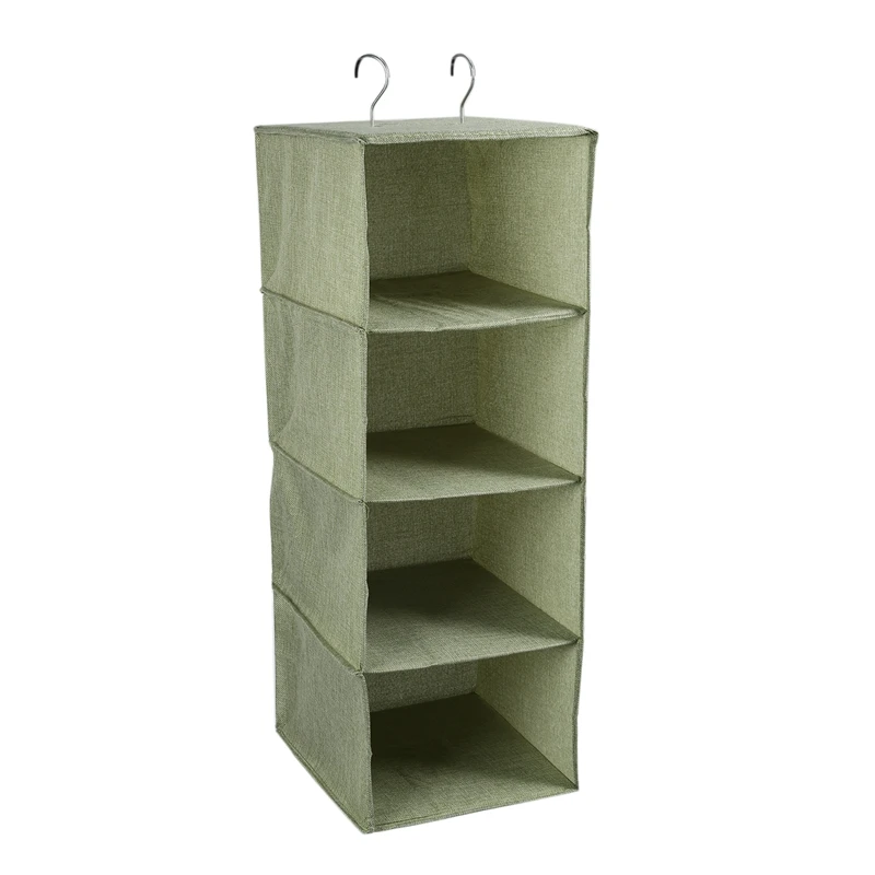 Wardrobe Hanging Storage Bag Clothes Hangers Holder Portable Organizer Hanging Closet Organizer Green