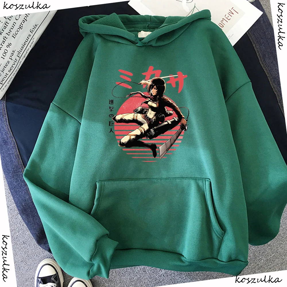 2020 Anime Hoodie Attack on Titan Hoodied Long Sleeve Streetwear Harajuku Sweatshirt Women Unisex Sport Hoody Green Tops G1