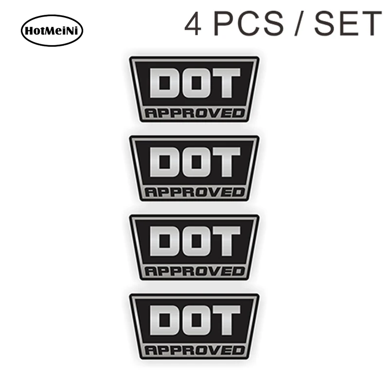 Decals Labels Set of 4 D O T DOT Approved Motorcycle Helmet Stickers 4 