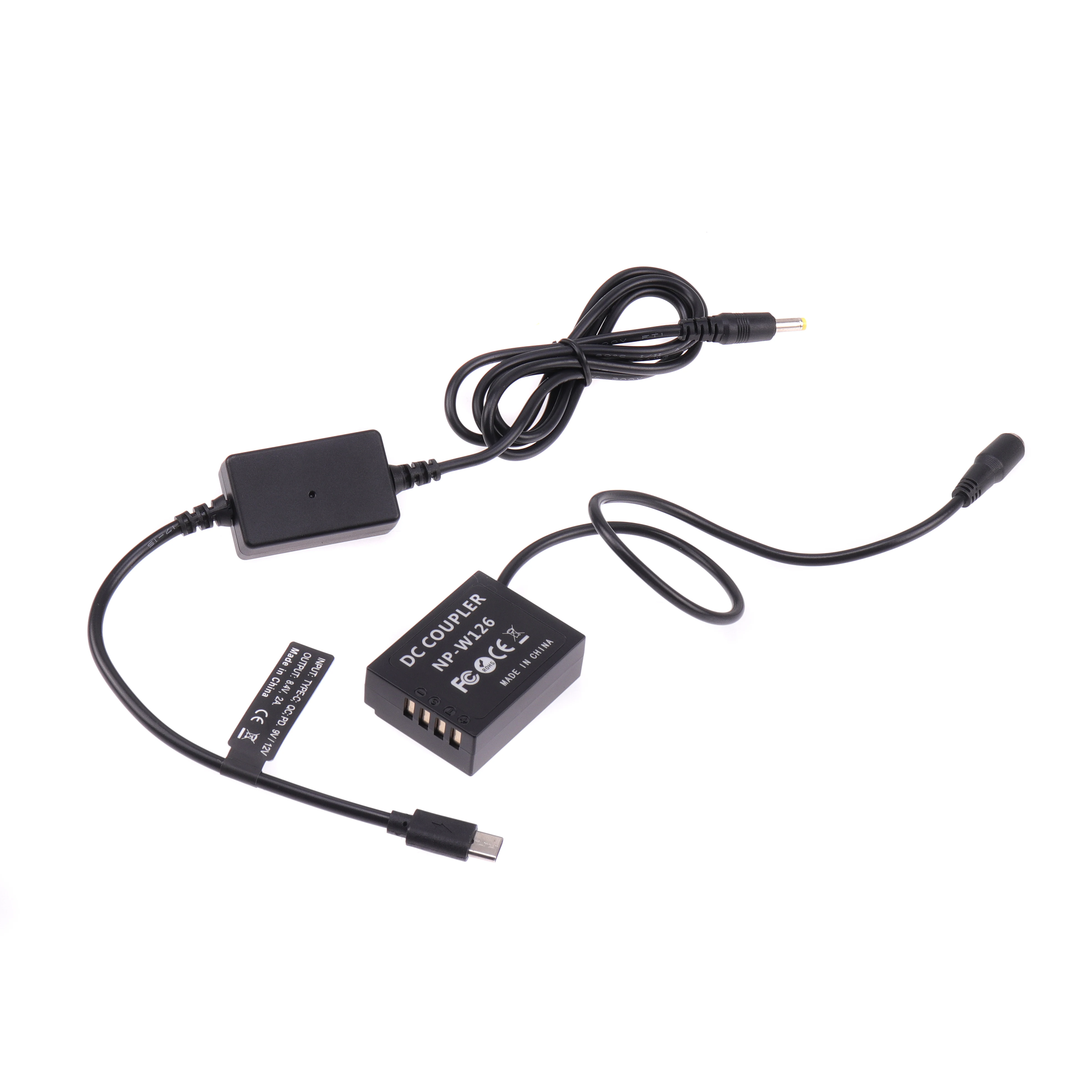 ZITAY Type C USB C to FUJI NP-W126 Dummy Battery Power Cable Cord Wire External Battery Adapter Converter Compatible for Fujifilm X100F XT3 XT2 XT1 XT30 XT20 XT10 XT100 XA5 XE3 X-H1 X-Pro2 Cameras etc 
