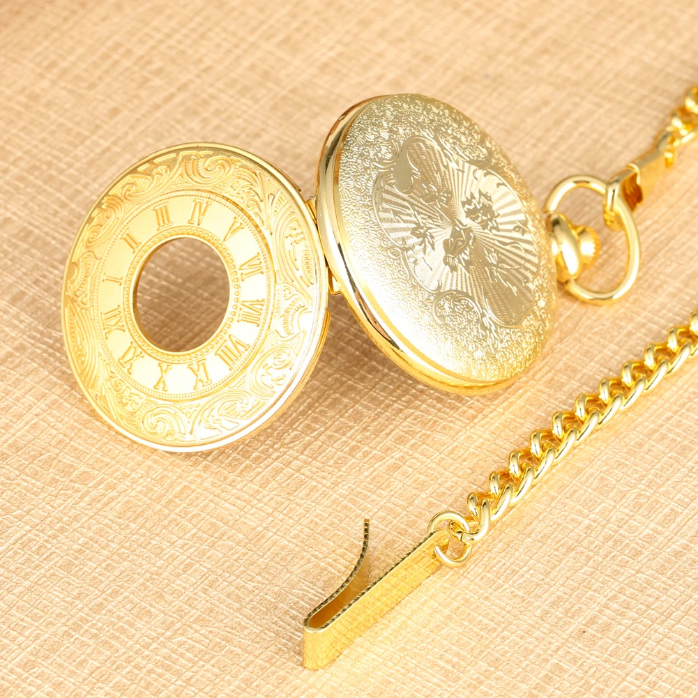 Винтажные кварцевые карманные часы бронза/серебро/черный/золото стимпанк полуохотник кулон с 30 см цепь Fob часы для мужчин и женщин Подарки