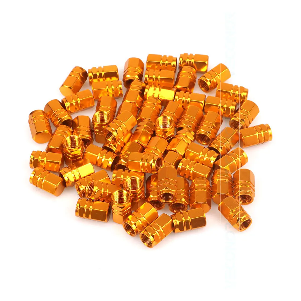 Golden Veconor 48 шт./упак. Универсальный алюминиевый hexgon стиль авто шин клапан Шапки мотоцикл велосипед колесо шина клапан Cap - Цвет: Golden