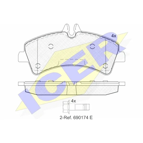 Колодки дисковые задние MB Sprinter 509CDi-518CDi, VW Crafter 50