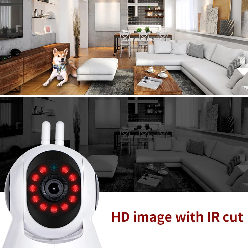 HD 1080P домашняя 360 Видео IP Wifi камера видеонаблюдения инфракрасное ночное видение Onvif домофон P2P Беспроводная сетевая камера с Wifi