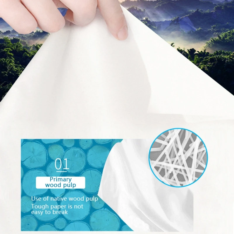 10 Rolls Toilet Paper Roll Thicken 3 Layer Wood Pulp 100% Virgin Kitchen Tissue For Family Office Shop | Дом и сад