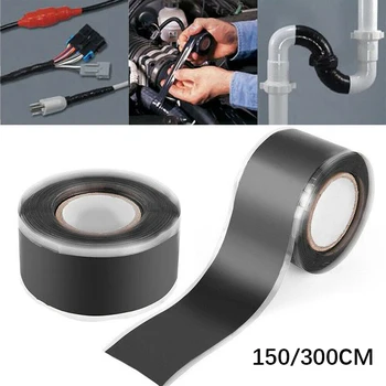 

Powerful Magical Black Self-Adhesive Silicone Repair Tape Fiber Waterproof High Adhesion Pipe Seal Repair Sealing Tape