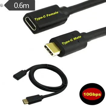 

Gold plated USB type-C Extension Cable Male to Female USB C Extender Cord USB 3.1 Type C Fast Charging & Data Sync Compatible