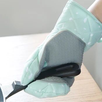 

new 1 Pair Microwave Glove BBQ Oven Baking Hot Pot Mitts Cooking Heat Resistant Kitchen Mittens