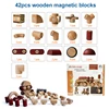 42PCS Magnetic Blocks Preschool Magnet Set Toys Magnetic Wooded Blocks Educational Toys for Kids ► Photo 2/6