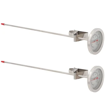 

Homebrew Kettle Clip on Thermometer,Dial Thermometer,12inch Stainless Steel Stem Meat Cooking Thermometer