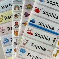 Name Stickers big size Customized Waterproof Personalized Label School stationery sticker cute cartoon stationary supplies kids
