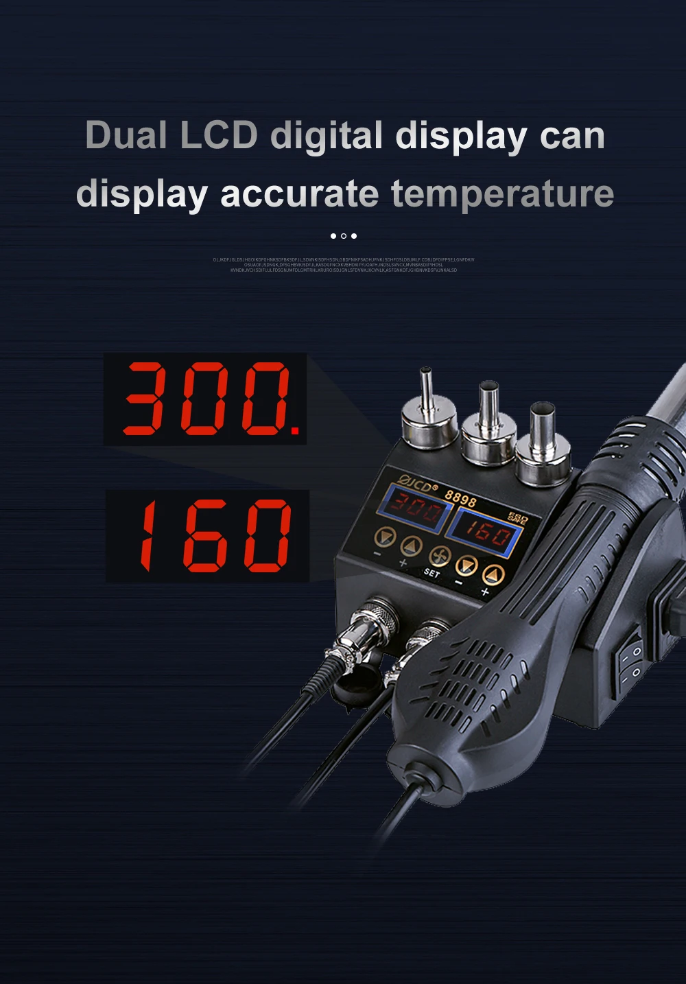 BGA Rework Station LCD Digital Display Welding Rework Station for Cell-phone BGA SMD PCB IC Repair Desoldering station arc welders