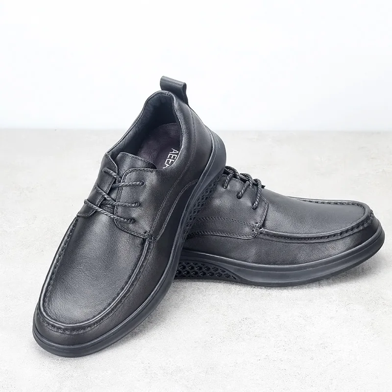 Genuine Leather Luxury Brand Shoes Lace-Up Business Men Shoes Men Autumn  Winter British Retro Men Shoes Cowhide High Quality